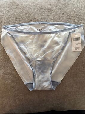 Soma Light Blue Bikini Panties None Slip Trim